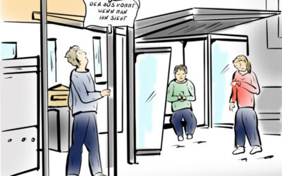 Der Bus kommt, wenn man ihn sieht