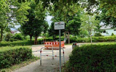 Der kleine Wasserspielplatz wird saniert