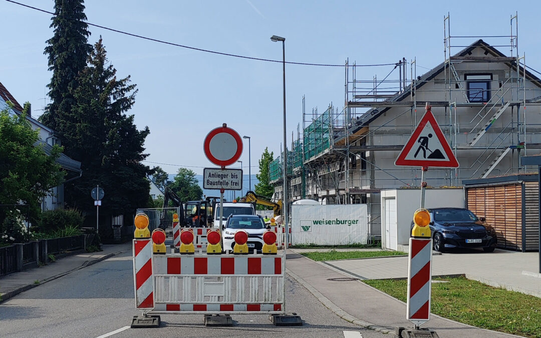 Leitungsarbeiten und eine Straßensperrung